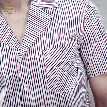 Fanzhuan Brezplačna Dostava Nov modni casual moški men ' s kratkimi rokavi poletje črtasto majico bluzo 713042 človek