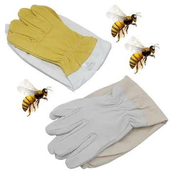 Čebelarske Rokavice 1Pair Ovčje kože/Perilo, Rokavice Anti-čebel Anti-želo Dolge Rokave Prezračevane Čebelarskih Čebelar čebelarstva Orodje