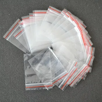 100 kozarcev/veliko 5 Velikost Nakit Žepa z Zadrgo Zaklepanje Vrečko Reclosable Plastičnih Jasno Poli Vrečke Debeline 0,05 mm