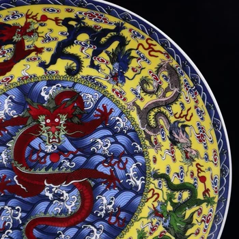 Jingdezhen keramika barva v prahu zmaj vzorec zadovoljstvo ploščo doma, dnevna soba okraski