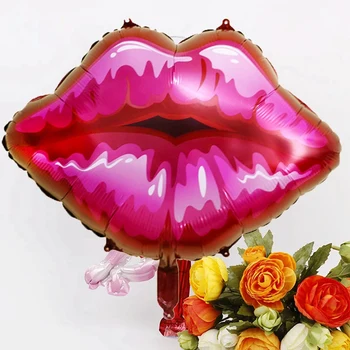 Lip Balone Helija, Rdeče Ustnice Balon Za Valentinovo Poljubi Me Folija Balon Poroko Dekor
