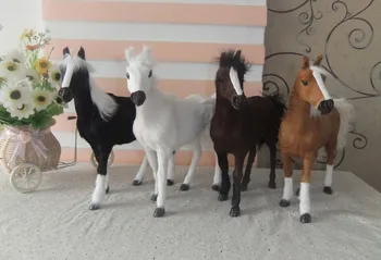 4 kosov set lep simulacije konj igrače krzno& polietilen konj kave model konja lutke darilo o 28x25cm 1678