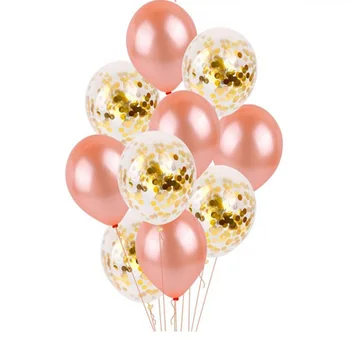 Otroci 1. Zlato Happy Birthday Balon Nastavite Rose Zlata Konfeti Golobs Odrasle Osebe Kulise Kit Poroka Dekoracija