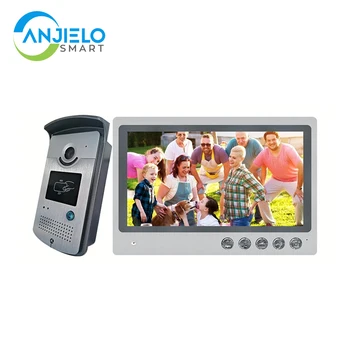 Anjielosmart 7 Palčni Video Interkom Zvonec Z Night Vision Camera Daljinsko RFID Odklepanje, Varnostne Zaščite Apartma barva glasu
