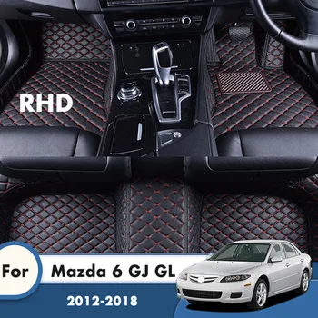RHD Usnje Avto Talne Preproge, Odeje Za Mazda 6 GJ GL 2018 2017 2016 2013 2012 Preproge Styling Auto Dodatki Notranjost