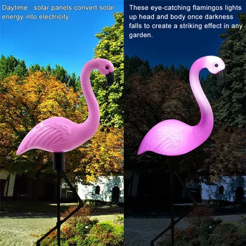 Sončne Flamingo Lučka Travnik Krajine Luči, Sončni Vrt Luči Vodoodporna Led Svetlobo Na Prostem Sončne Svetlobe Kampiranje Teras Sončne Energije