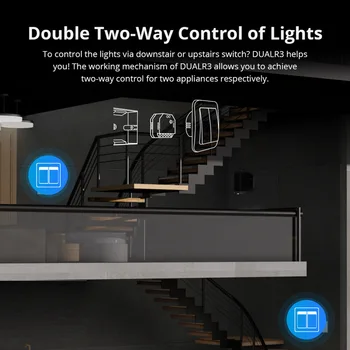 Sonoff DualR3 Inteligentni Dvojno Stikalo za Daljinski Nadzor Zaveso Okna-Odtenki Električne energije Statistike Siri EWelink APP