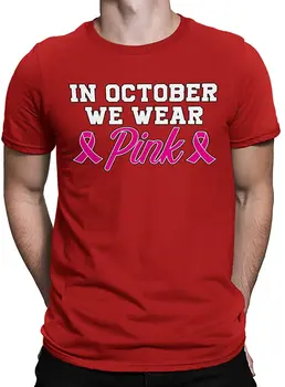 V oktobru Smo Nositi Roza moška T-Shirt majica