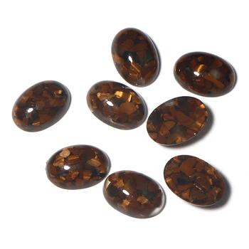 Smole Chrysoprase z Tiger Oči Kamen za obeski 5pcs/Veliko Naravnega kamna ovalne kroglice za nakit, pribor 18*25 mm