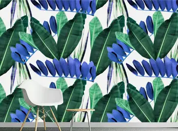 Ozadje po meri preprosto tropskih rastlin banana listov TV ozadju stene doma dekoracijo dnevne sobe, spalnice freske 3d ozadje