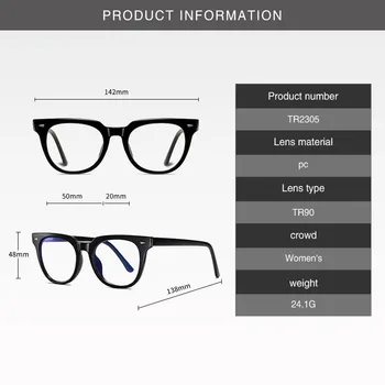 Ženske Obravnavi Očala Retro Moda Modra Svetloba Blokiranje Ultralahkih Moški Ženske Računalnik Obravnavi Očala UV400