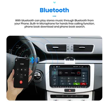 2Din Android 11 Avto radio, GPS Navigacija Za VW Passat B6 volkswagen touran Skoda Octavia 2polo golf 5 6 Multimedijski Predvajalnik DVD-jev