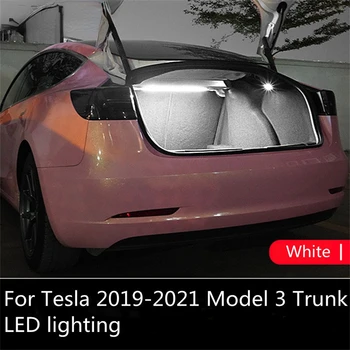 Za Tesla 2019-2022 Model 3 Avto Sprednji Prtljažnik Inteligentnimi Bar 12 V LED Žarnice Cev Dekorativni Dodatki Notranjost