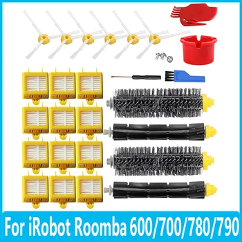Zamenjava Glavni Roll krtačo Za iRobot Roomba 700 Serije 770 760 780 790 Vacuum Cleaner Stepalnik Ščetko Strani Krtačo Filter