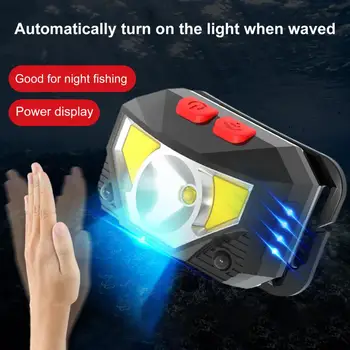 Ribolov Žarometa Črno Barvo Delo Svetlobe, Nepremočljiva varčevanje z Energijo Koristno 5W USB Polnjenje LED Smerniki Varnost