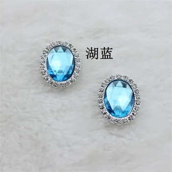20Pcs 2.4*1.9 cm, Ovalne Nevihte Verige Diamantni Gumbi/Sponke Okraskov Gumb DIY Lase Accessorie