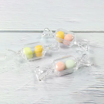 10Pcs Mini Plastični Prozorni bonboniera Candy-oblikovan za Shranjevanje Posode DIY Poroko Potrebščine Počitnice Stranka Dekoracijo