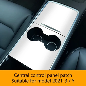 2Pcs Model Y sredinski Konzoli Lesa Zrn Nalepke Za Tesla Model 3 2021 Pribor Centralni Nadzorni Plošči Obliž