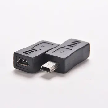 2XConnecteur Adaptateur Mini USB Moški vers Micro USB Femelle Tip B Chargeur