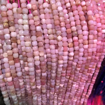 Naravni Kamen Kvadrat Gladko Pink Opal Beaded Svoboden izolacije Kroglice za Nakit, Izdelava DIY Ogrlica, zapestnica Pribor 4 mm