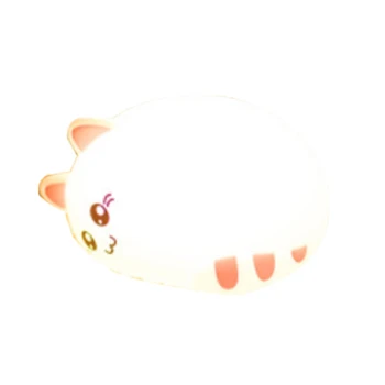 Polnjenje prek kabla USB silikona LED risanka luštna mačka živali noč lahka otroška spalnica dihanje 7 barvo noč svetlobe otrok darilo za rojstni dan