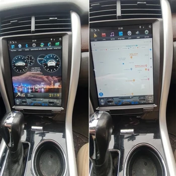ZJCGO Avto Multimedijski Predvajalnik, Stereo GPS Navigacijski 8+128GB Android 11 Tesla Zaslon za Ford Edge U387 2007-