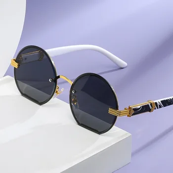 2022 Okrogla sončna Očala, Kovin Trgovina sončna Očala za Moške in Ženske, Modni Odtenki Prostem Dekoracijo Gafas De Sol