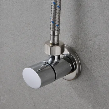 Dobra kakovost trdni brass Vodo zaporni ventil chrome, kopalnica, wc, Toplo in hladno vodo, kotni ventil--