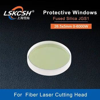 LSKCSH 10Pcs/Veliko Fiber Laser Windows Zaščitni Pokrov Strani 26.5x5mm 0-6000W za Unimach Fiber Laser rezalne Glave Stroji