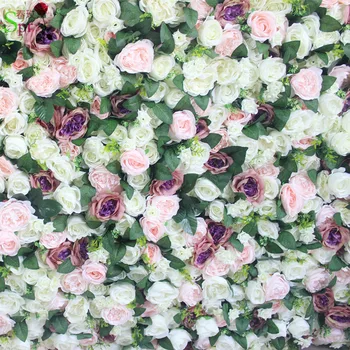 SPR Brezplačna Dostava 3D bela, roza, zelen cvet steno poroko ozadje umetne rože vrstico in arch dekorativni flore