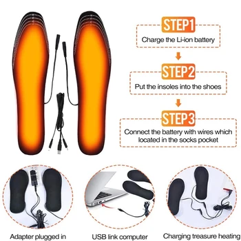 MI USB Ogrevani Vložki za Čevlje, Električni Stopala Segrevanja Pad Noge Toplejše Nogavice Pad Mat Zimske Športe na Prostem Ogrevanje Vložek Pozimi Toplo
