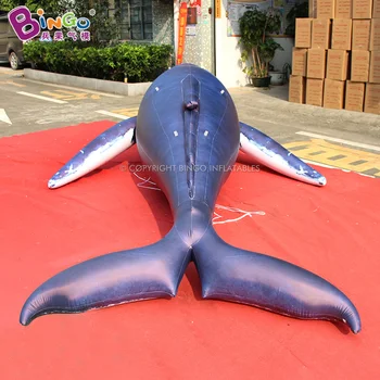 Air-zaprti Napihljiv Modro Kita 4m Dolžina PVC Visi Humpback Morskih Živali Morsko Bitje Ocean Tematskih Balon