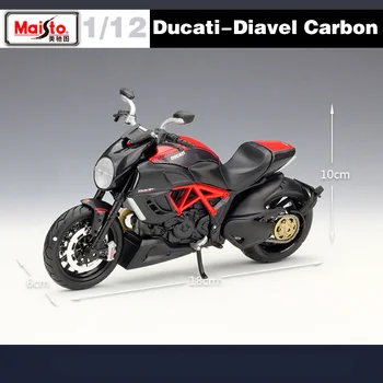 Maisto 1:12 DUCATI Diavel Carbon Alloy motorno kolo, Model Simulacije Diecast Metal Street Race motorno kolo, Model Otroško Igračo Darilo