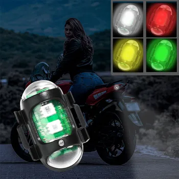 Stroboskopske LED RGB Proti Trčenju Opozorilne Luči Brnenje Kolesarski motornega kolesa Rep Luči, Vgrajene v 55mAh Baterije Hitro/počasi Stroboskopske Luči