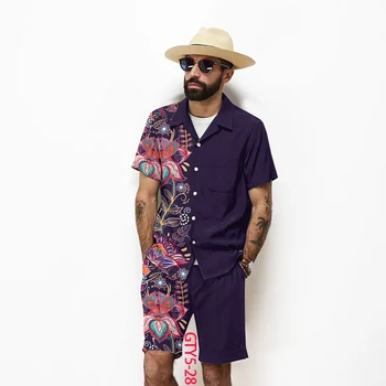 3D HD Digital Natisnjeni na Havajih Slog moška Kratka sleeved Majico, Udobno Poliester Vrhovi Stilsko Hlače Priložnostne majice Mens Športne Obleko