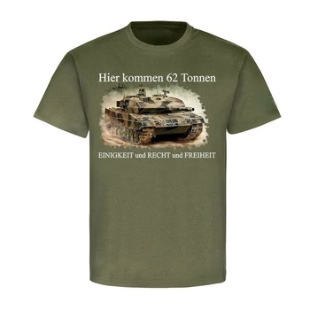 Leopard tank nemško Vojsko glavni bojni tank poletje bombaž O-vratu T-shirt kratek rokav