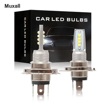 Muxall Novo 2PCS mini LED Avtomobilski Žarometi H11 H4 H7 9005 9006 HB3 HB4 H1 H3 80W 12000LM 6000K Auto White LED luči za Meglo Svetilke