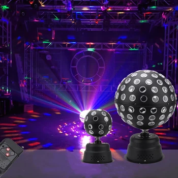 Brezplačna Dostava za Obračanje Čarobno Žogo LED Stranka Svetlobe Lasersko Svetlobo Karaoke Soba Vrstico Barvite Obračanje Zvočni Nadzor Razsvetljavo DJ