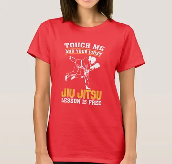 Touch Me in Vaš Prvi Jiu Jitsu Lekcije Je Brezplačna Ženske T-Shirt