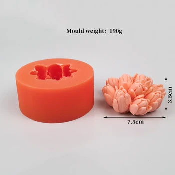 3D Bloom Rose Cvet Plesni Sveča Poročna Torta Cupcake Plesni DIY Ročno izdelane Sladkarije Obrti Dekoracijo Orodja