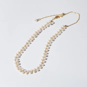 Pearl tkane vratu verige ogrlica 2021 nova zasnova občutek clavicle verige modno osebnost poletje žensk slog