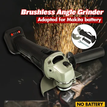 125 mm Brushless Akumulatorski Udarni Kotni Brusilnik Glavo Orodja Kit za Poliranje Stroj, Kotna Zaključna Mlinček Za Makita Baterija