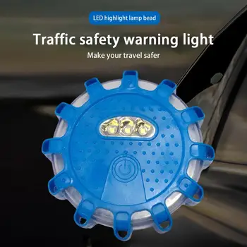 LED Cestne Rakete Varnost Utripajoča opozorilna Lučka Cesti Ravnanje v Sili Diski Svetilnik Magnetni podstavek Za Avto, motorno kolo, Kolo