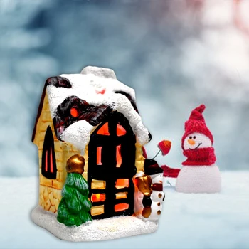 DIY Lesene Lutke Kit Božič Ustvarjalno umetniško delo Izvrstno Ornament Darilo Smolo Miniature Hišo za Rojstni dan Družine