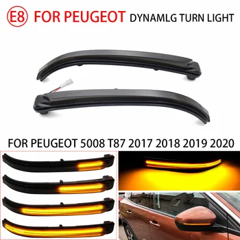 LED Strani Ogledalo Lučka Indikatorska Blinker Dinamično Vključite Opozorilne Luči Za Peugeot 3008 P84 5008 T87 Citroen C5 Aircross 2017-2020