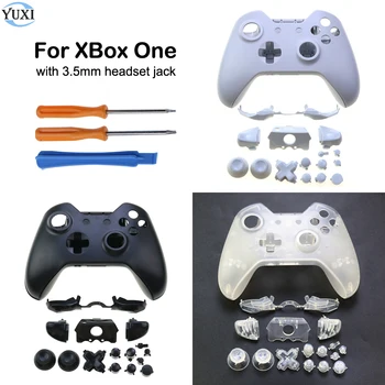 YuXi Zamenjava Za Xbox En Krmilnik S 3,5 mm Slušalke Jack Stanovanj Lupini Primeru Pokrov Z Gumbi Komplet