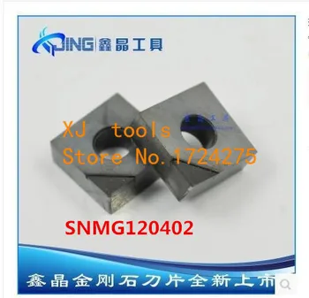 Brezplačna dostava 2PCS SNMG120402/SNMG120404/SNMG120408 PCD Vložki , CNC PCD Diamant, ki se vstavi Za Stružnica Orodja Vložki Za MSDNN/MSSNR