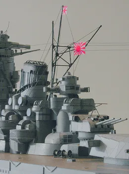 1:250 DIY Papir Model IJN Bojna ladja Yamato Imperial Japonske Mornarice Sestavite Ročno Delo 3D Papir Puzzle Igra Otrok igrače za otroke