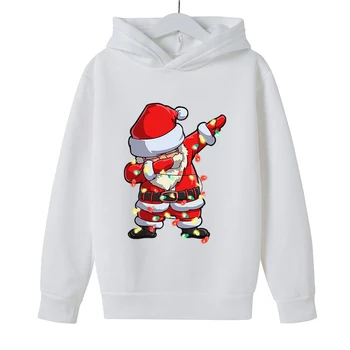 Božič Santa Claus Moški Pulover S Kapuco Risanka Oblačila Športna Športna Prevelik Oblačila Z Dolgimi Rokavi Vesel Božič Unisex Hoodie