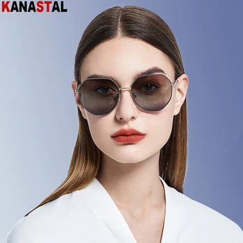 Ženske Polarizirana sončna Očala z UV Moških Kovinski Bicolor Očala Okvirji Vizir Očala za zaščito pred soncem, ki Potujejo Kolesarska Očala za Sonce Trend